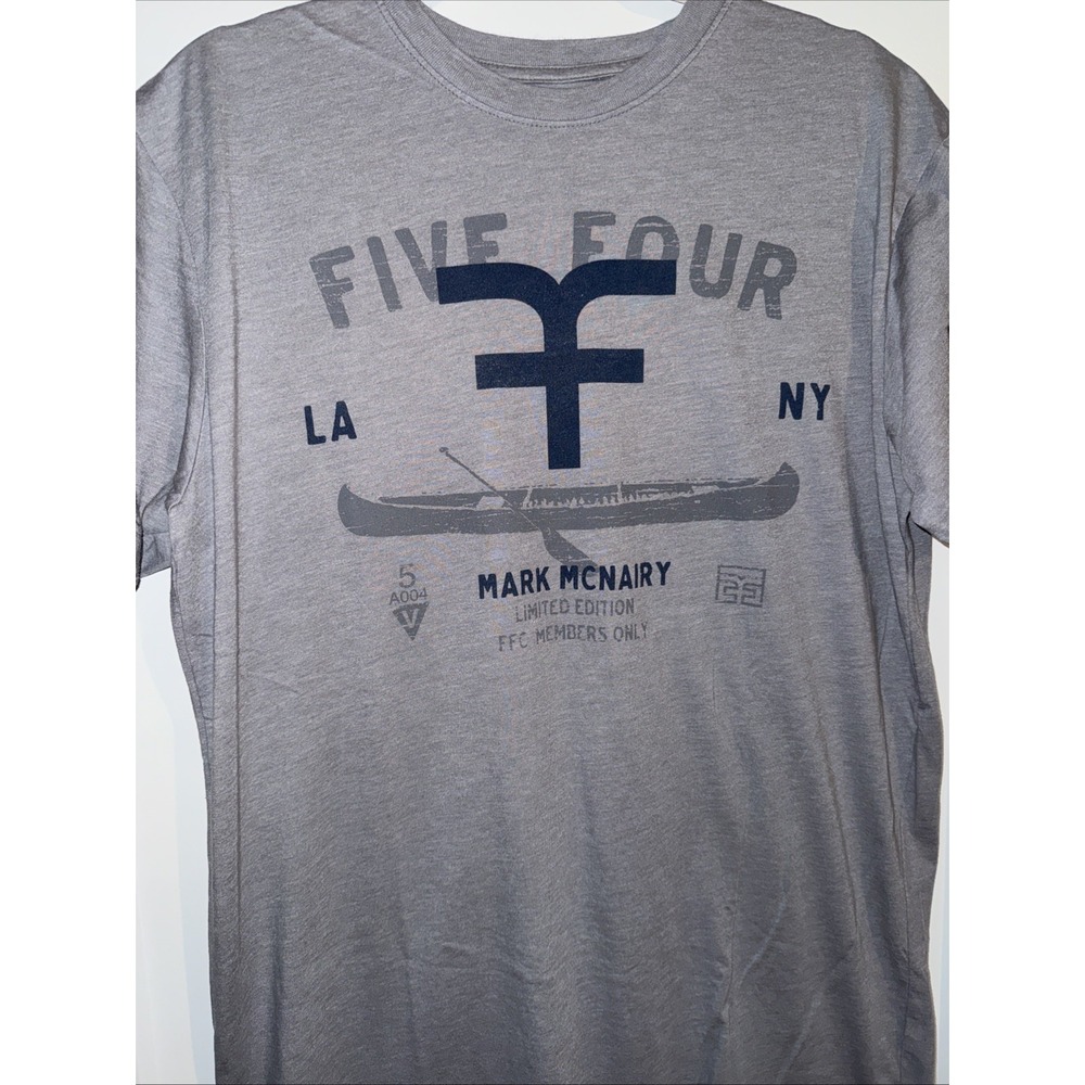 Five Four x Mark McNairy Mens Large Grey Short Sleeve Regular Fit Graphic Tee